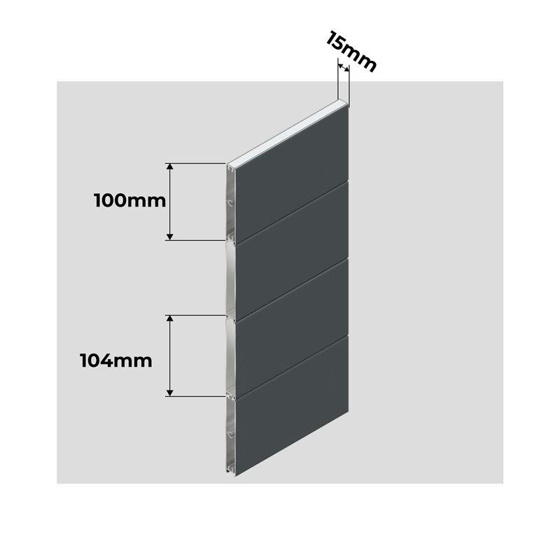 Dimensions Lames Clôture STARTER Aluminium Pleine