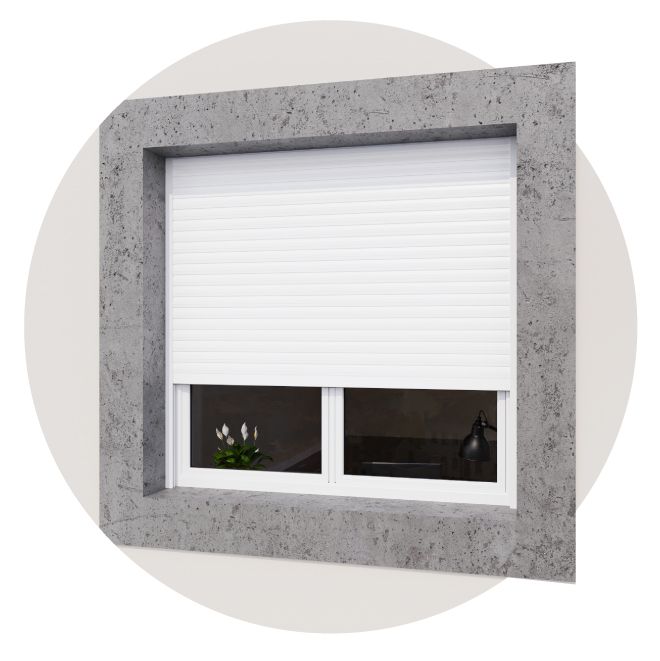 Fenêtre Extérieur Kit Fenêtre PVC 3 Vantaux avec Store