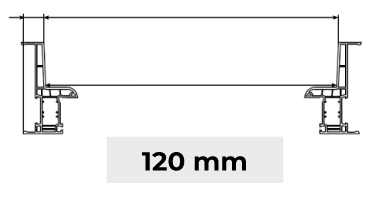 Tapée d'Isolation 120 mm Porte-Fenêtre PVC 3 Vantaux
