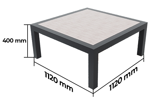 Dimensions Table Basse Mehetia Modèle 2
