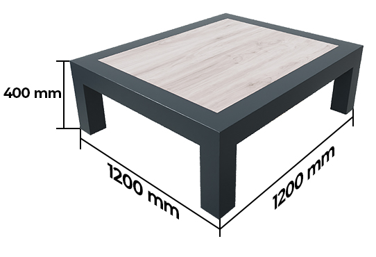 Dimensions Table Basse Mehetia Modèle 3