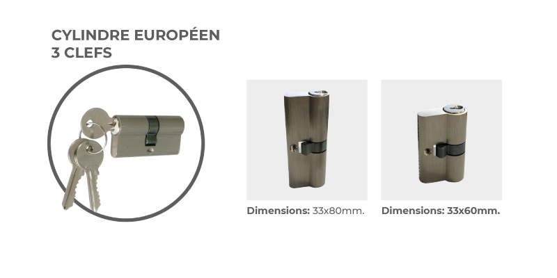 Cylindre Européen 3 Clefs