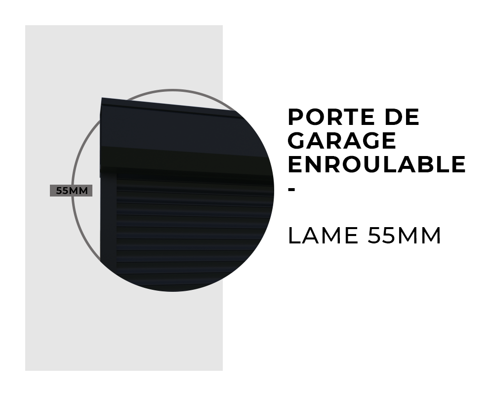 Table Lames Porte de Garage Enroulable 55mm